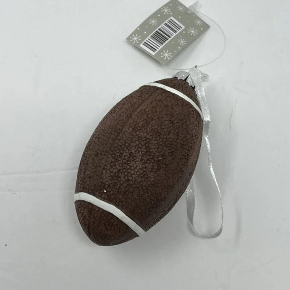 New Brown Football Sport CHRISTMAS Tree‎ ORNAMENT  3.5” Ball Boys Gift